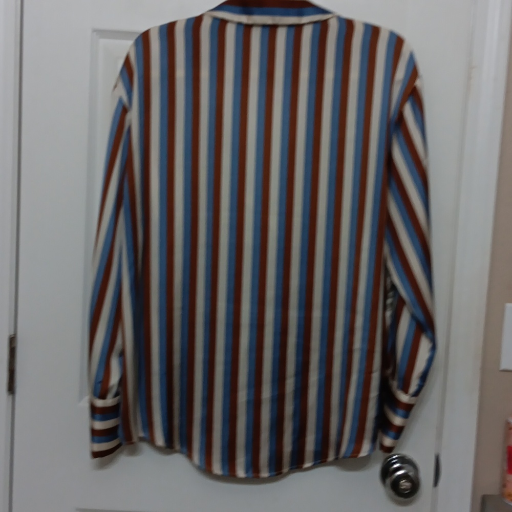 Women's Zara Multicolor Striped Casual Shirt - Picture 3 of 3